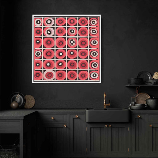 Red Bauhaus Circles #015 - Kanvah