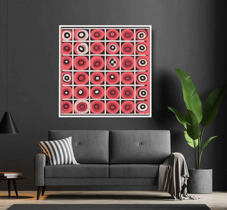 Red Bauhaus Circles #015 - Kanvah