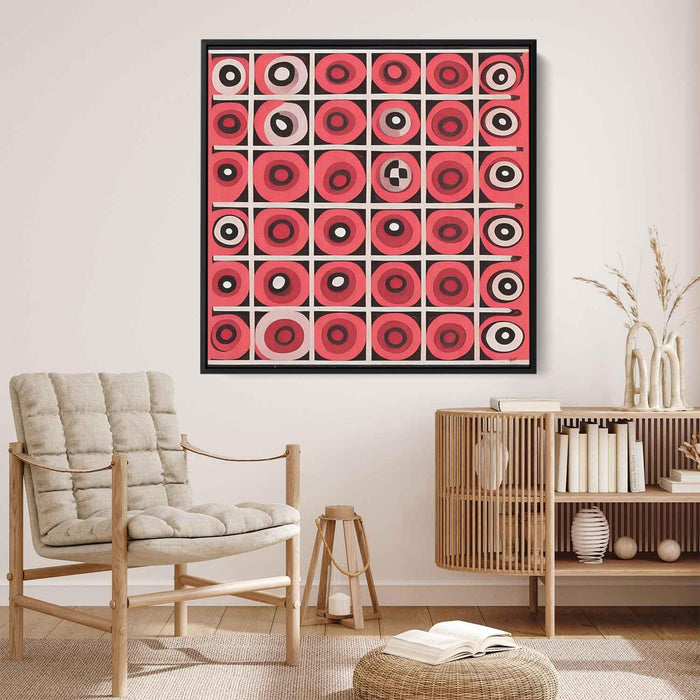 Red Bauhaus Circles #015 - Kanvah