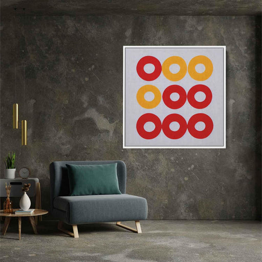 Red Bauhaus Ovals #001 - Kanvah