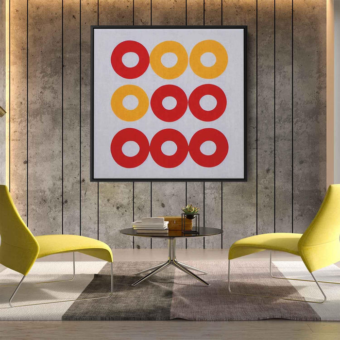 Red Bauhaus Ovals #001 - Kanvah