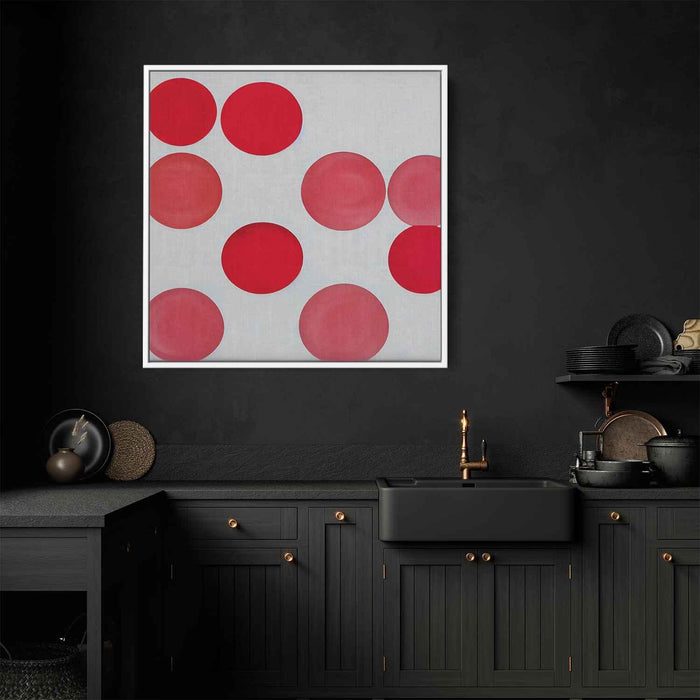 Red Bauhaus Ovals #003 - Kanvah