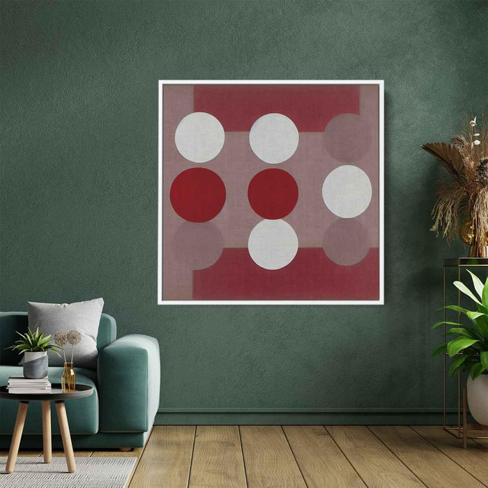 Red Bauhaus Ovals #005 - Kanvah