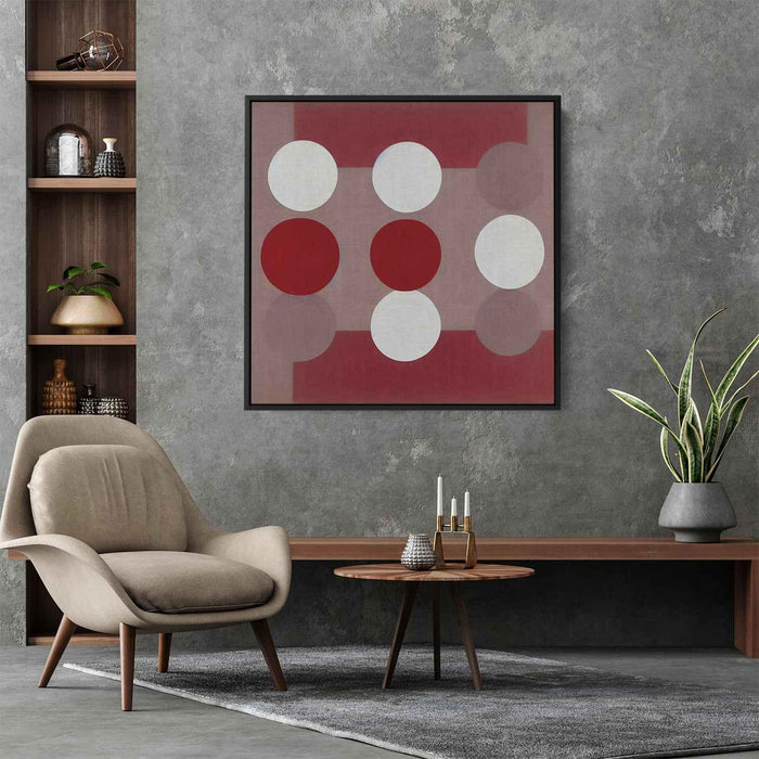 Red Bauhaus Ovals #005 - Kanvah