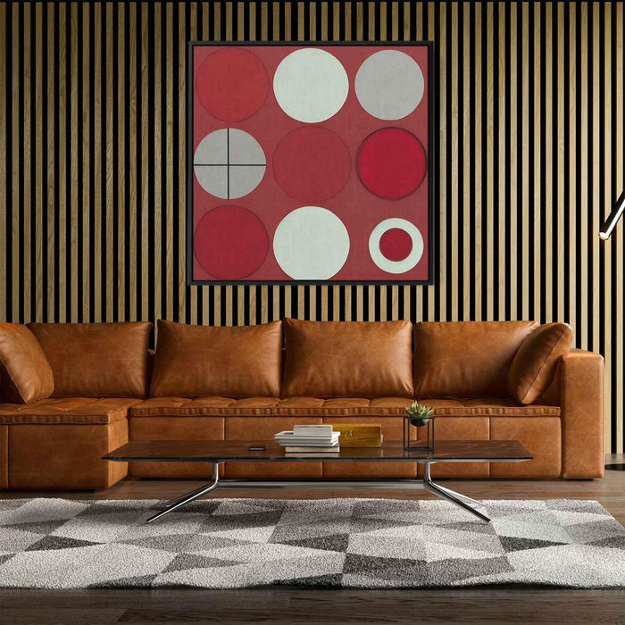 Red Bauhaus Ovals #008 - Kanvah