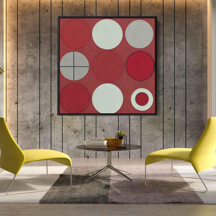 Red Bauhaus Ovals #008 - Kanvah