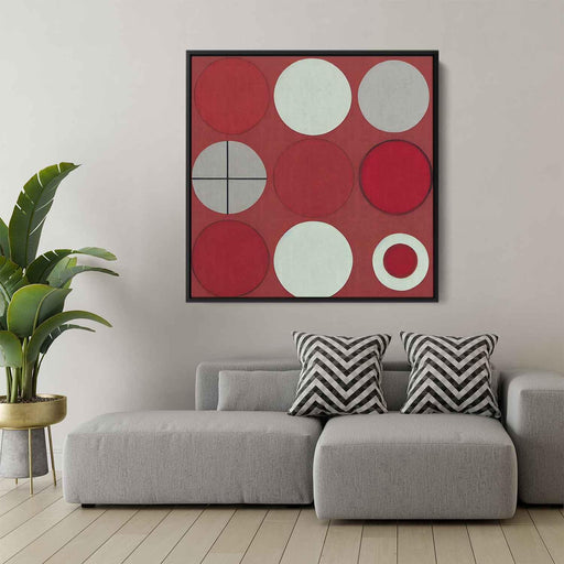 Red Bauhaus Ovals #008 - Kanvah