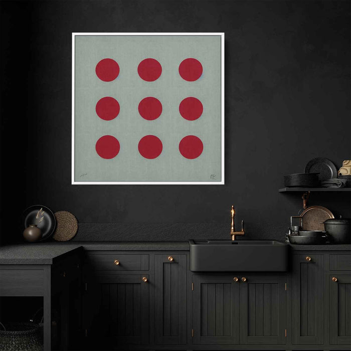 Red Bauhaus Ovals #009 - Kanvah