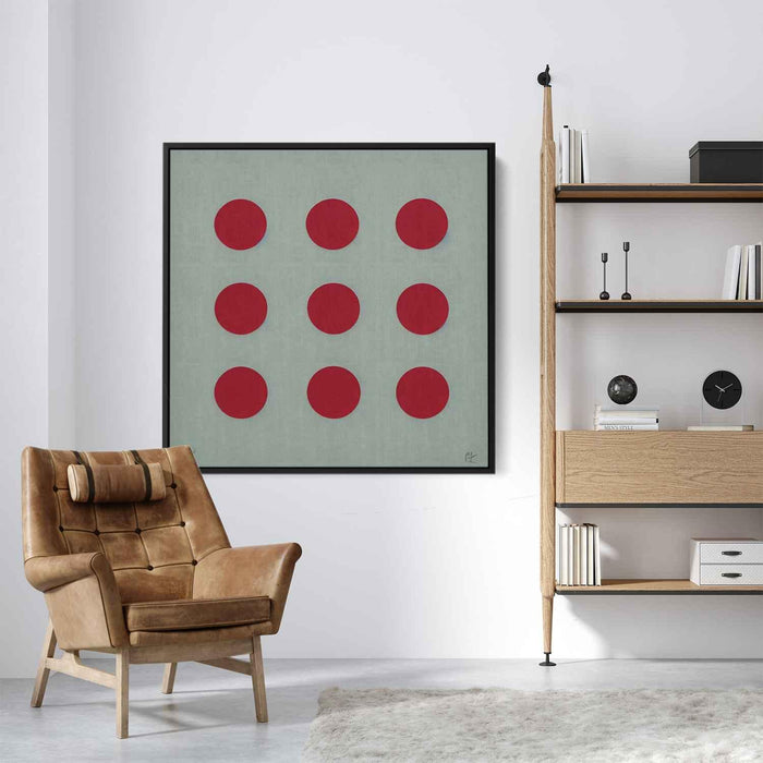 Red Bauhaus Ovals #009 - Kanvah