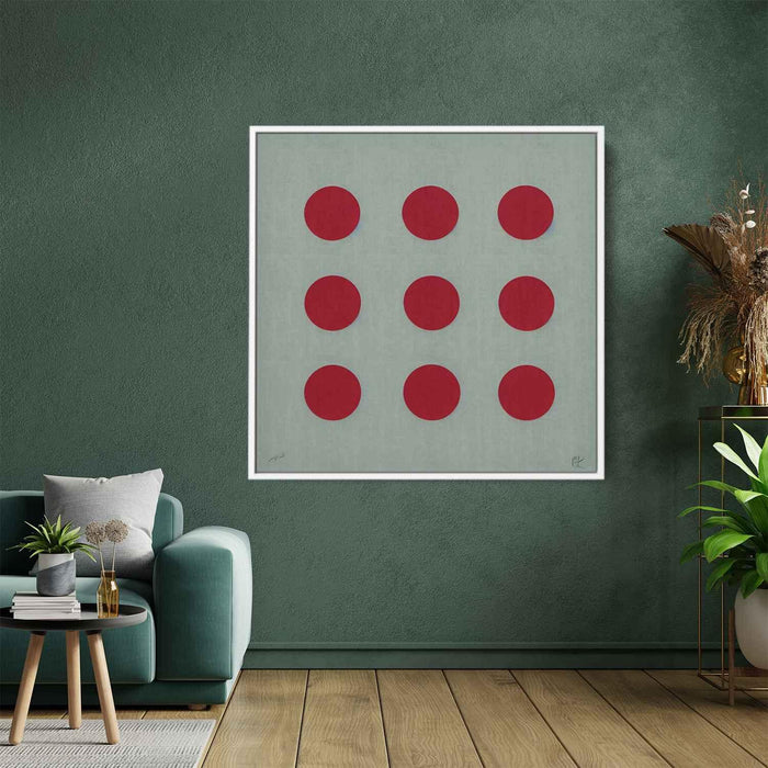 Red Bauhaus Ovals #009 - Kanvah