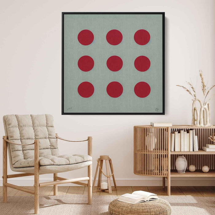 Red Bauhaus Ovals #009 - Kanvah