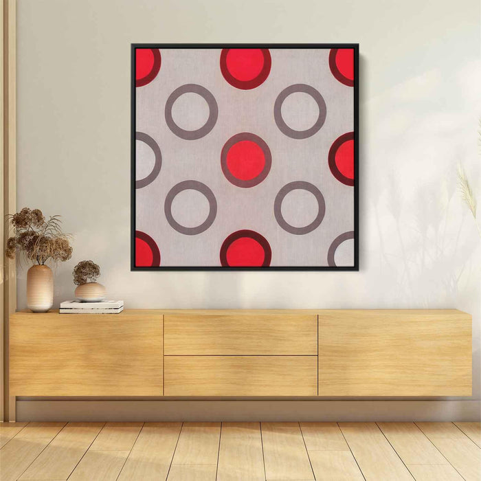 Red Bauhaus Ovals #010 - Kanvah