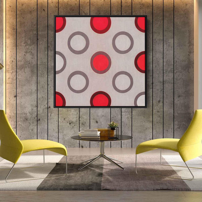 Red Bauhaus Ovals #010 - Kanvah