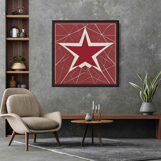 Red Bauhaus Stars #007 - Kanvah