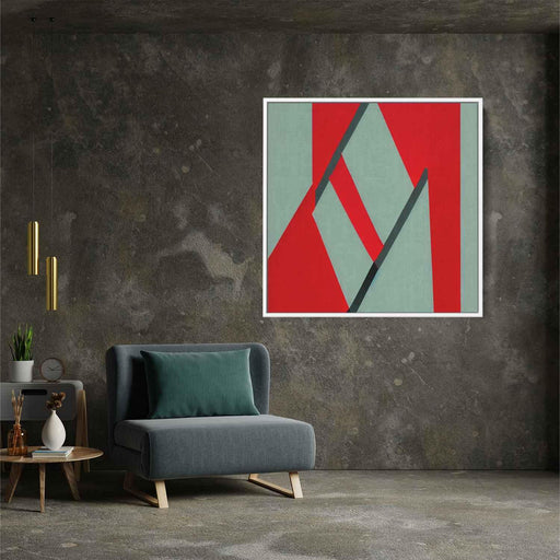 Red Bauhaus Triangles #002 - Kanvah