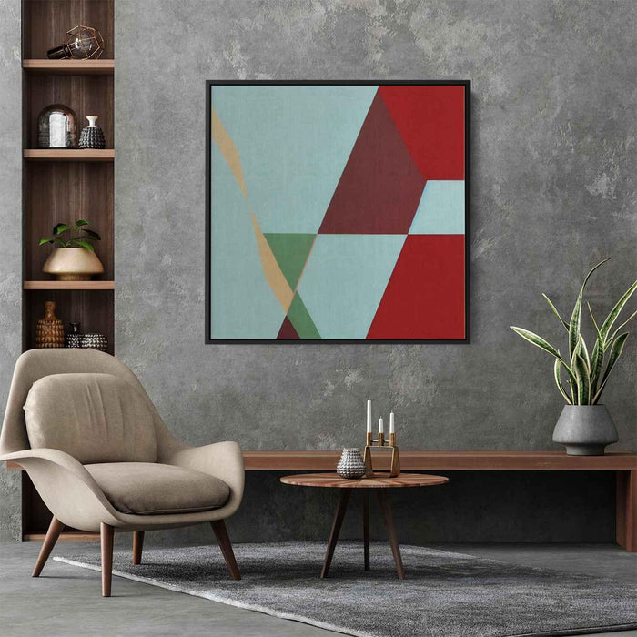 Red Bauhaus Triangles #007 - Kanvah