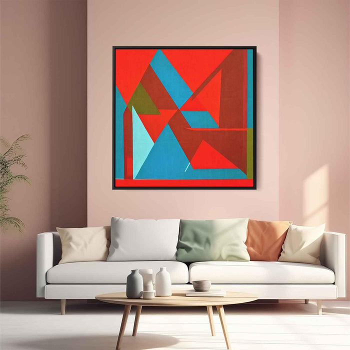 Red Bauhaus Triangles #008 - Kanvah