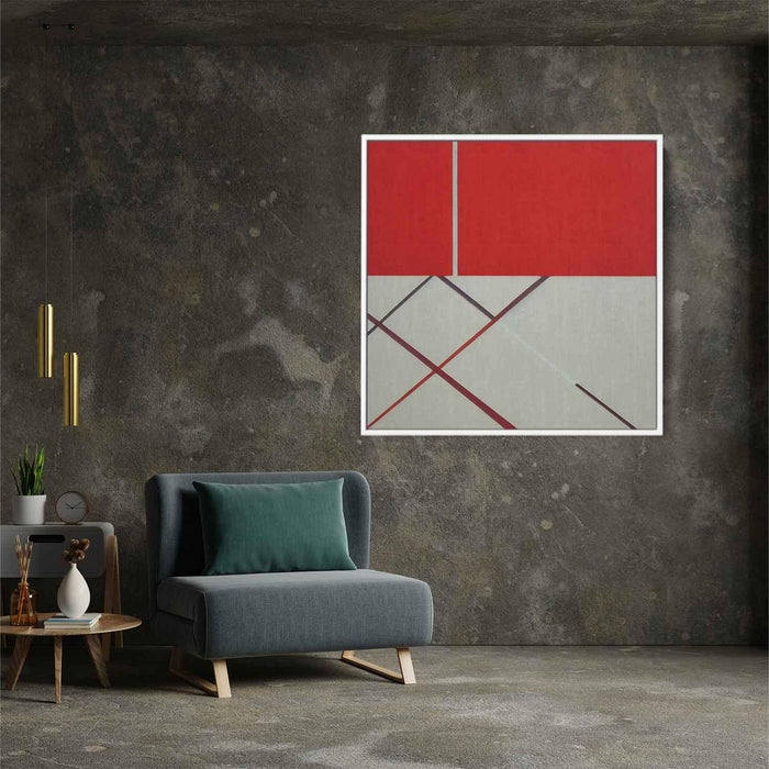 Red Bauhaus Triangles #010 - Kanvah