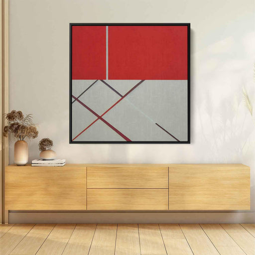 Red Bauhaus Triangles #010 - Kanvah