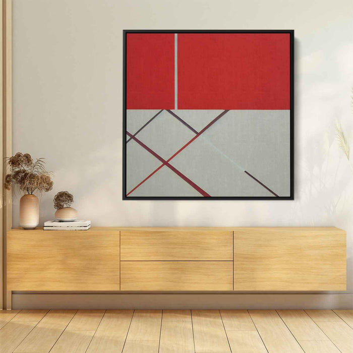 Red Bauhaus Triangles #010 - Kanvah