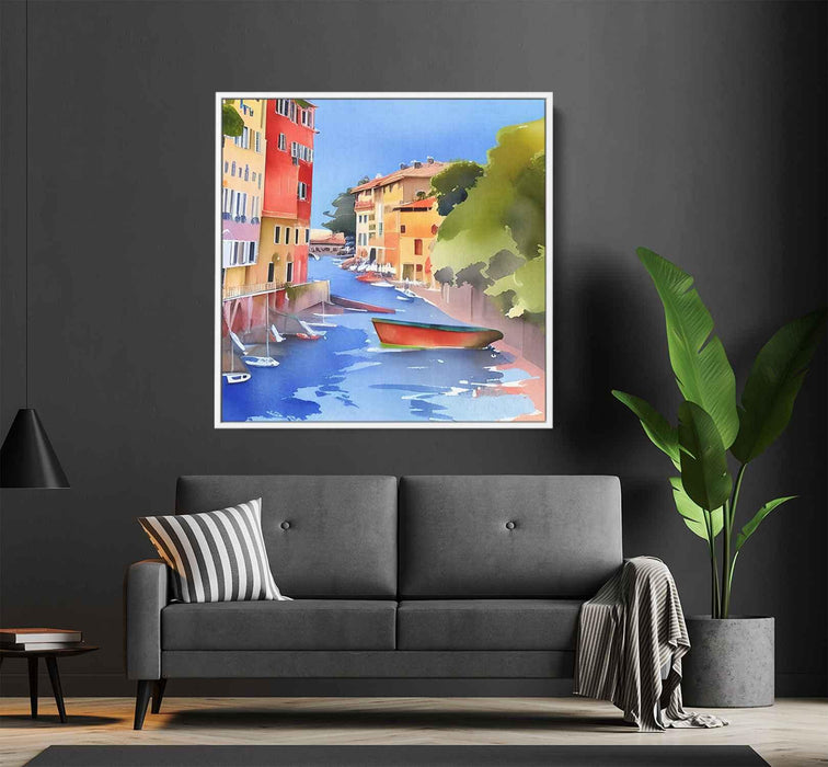 Watercolor Portofino Streets #007 - Kanvah